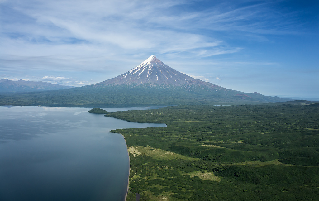 The Kronotsky volcano is not only perfectly shaped, but also it is one of the most beautiful in the...